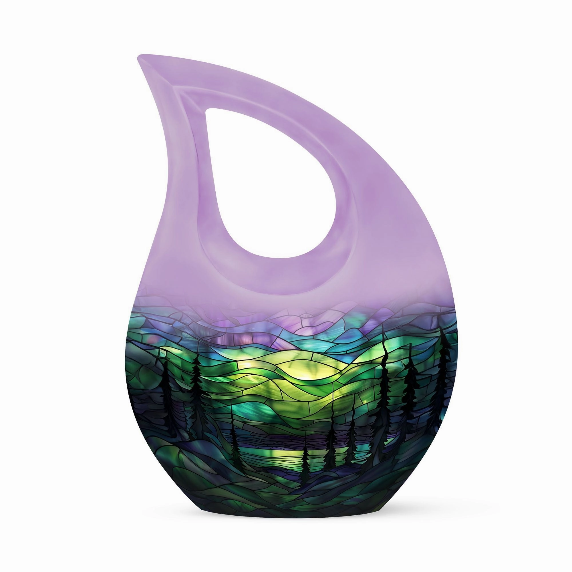 Northern Lights Cremation Urn For Human Ashes