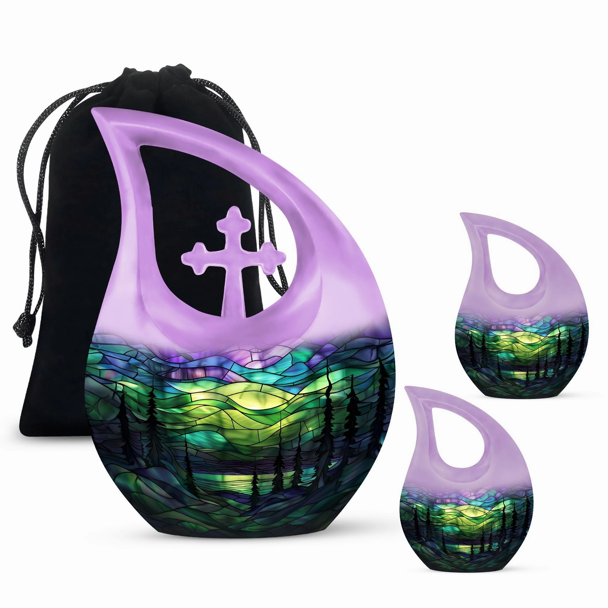 Northern Lights Cremation Urn For Human Ashes