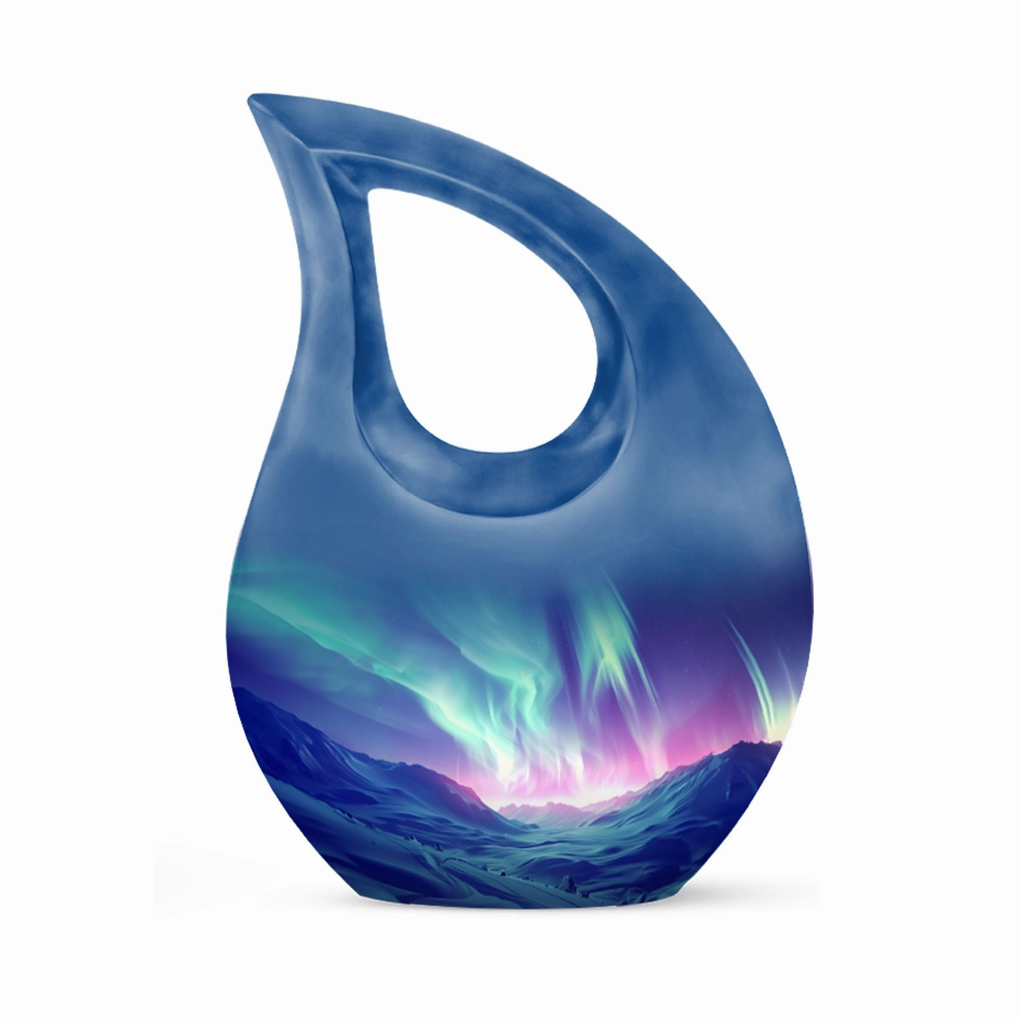 Northern Lights Medium-sized Memorial Urn For human Ashes