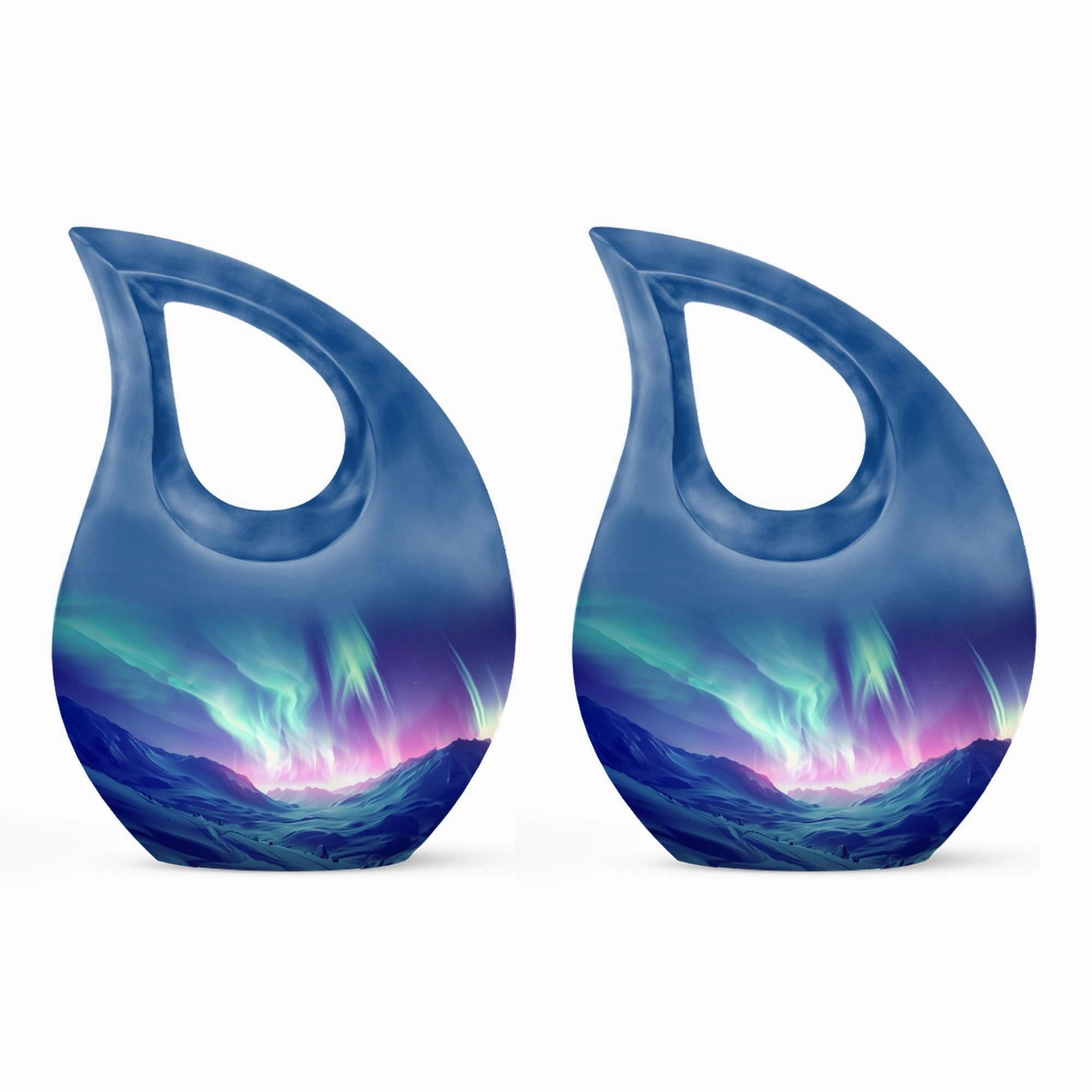 Northern Lights Medium-sized Memorial Urn For human Ashes