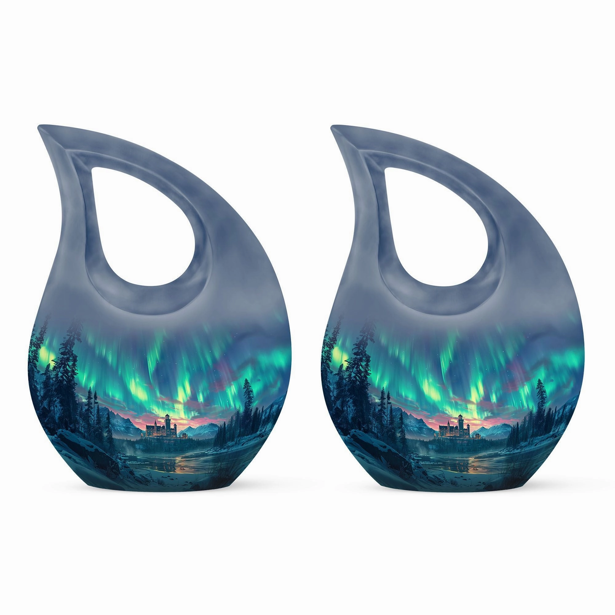 Northern Lights Memorial Urn -Small Containers For Cremated Ashes