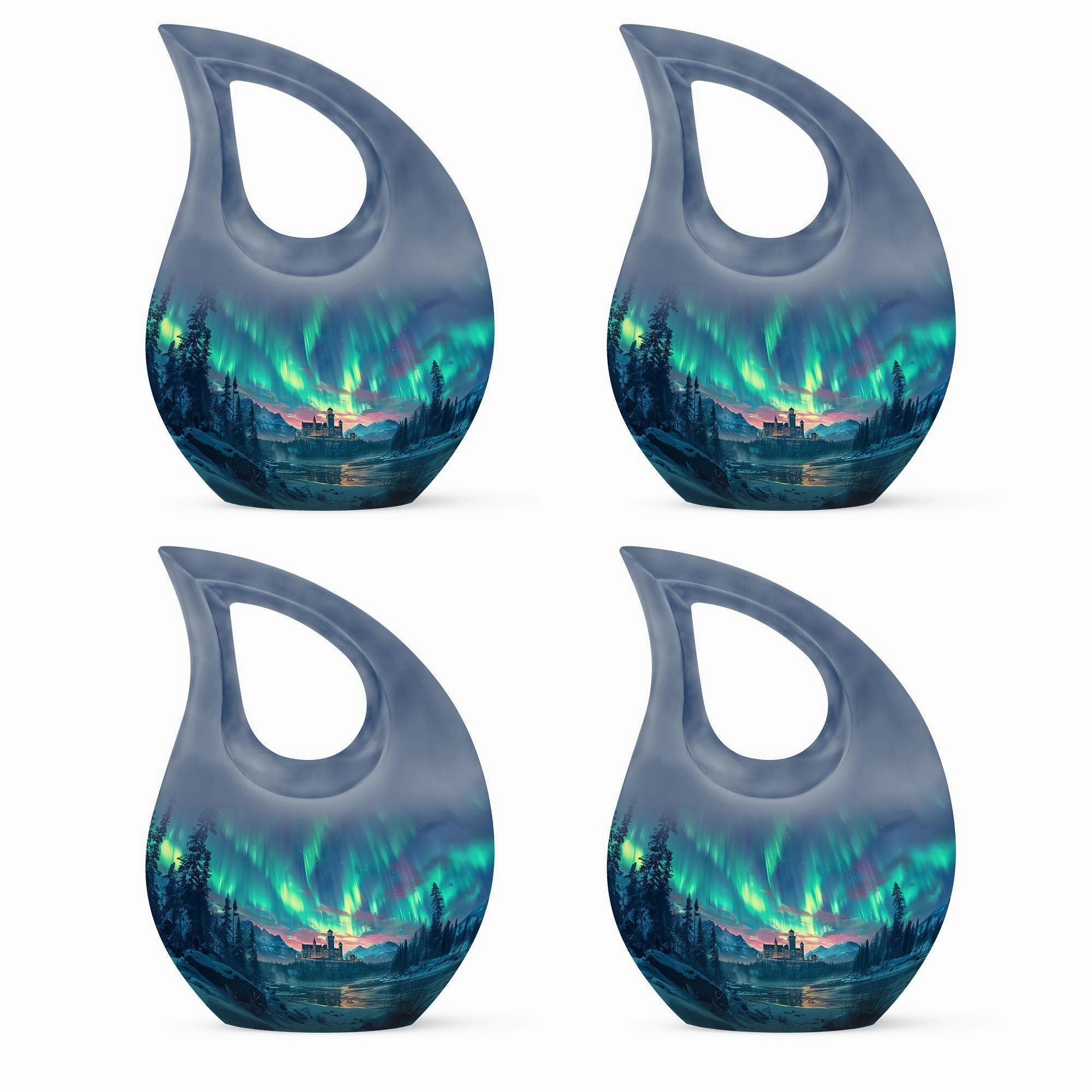Northern Lights Memorial Urn -Small Containers For Cremated Ashes