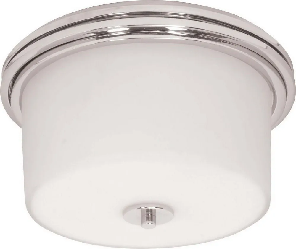 Nuvo Lighting 60-1069 Jet Collection Two Light Flush Ceiling in Polished Chrome Finish
