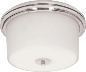 Nuvo Lighting 60-1069 Jet Collection Two Light Flush Ceiling in Polished Chrome Finish