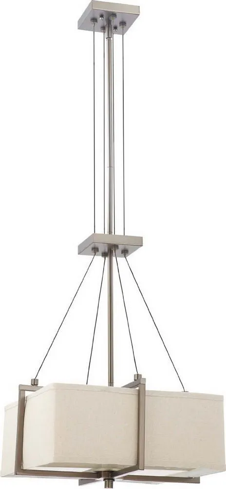 Nuvo Lighting 60-4486 Logan Collection Two Light Hanging Pendant Chandelier in Hazel Bronze Finish