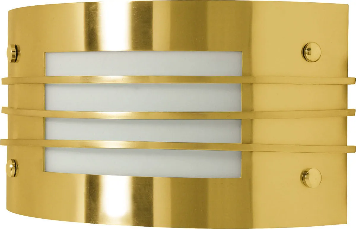 Nuvo Lighting 60-937 One Light Energy Star Efficient GU24 Fluorescent Wall Sconce in Polished Brass Finish