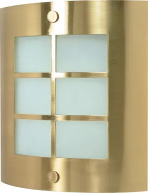 Nuvo Lighting 60-947 One Light Energy Star Efficient GU24 Fluorescent Wall Sconce in Brushed Brass Finish