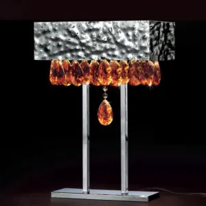 Patrizia Volpato Magma coloured crystal & chrome table lamp