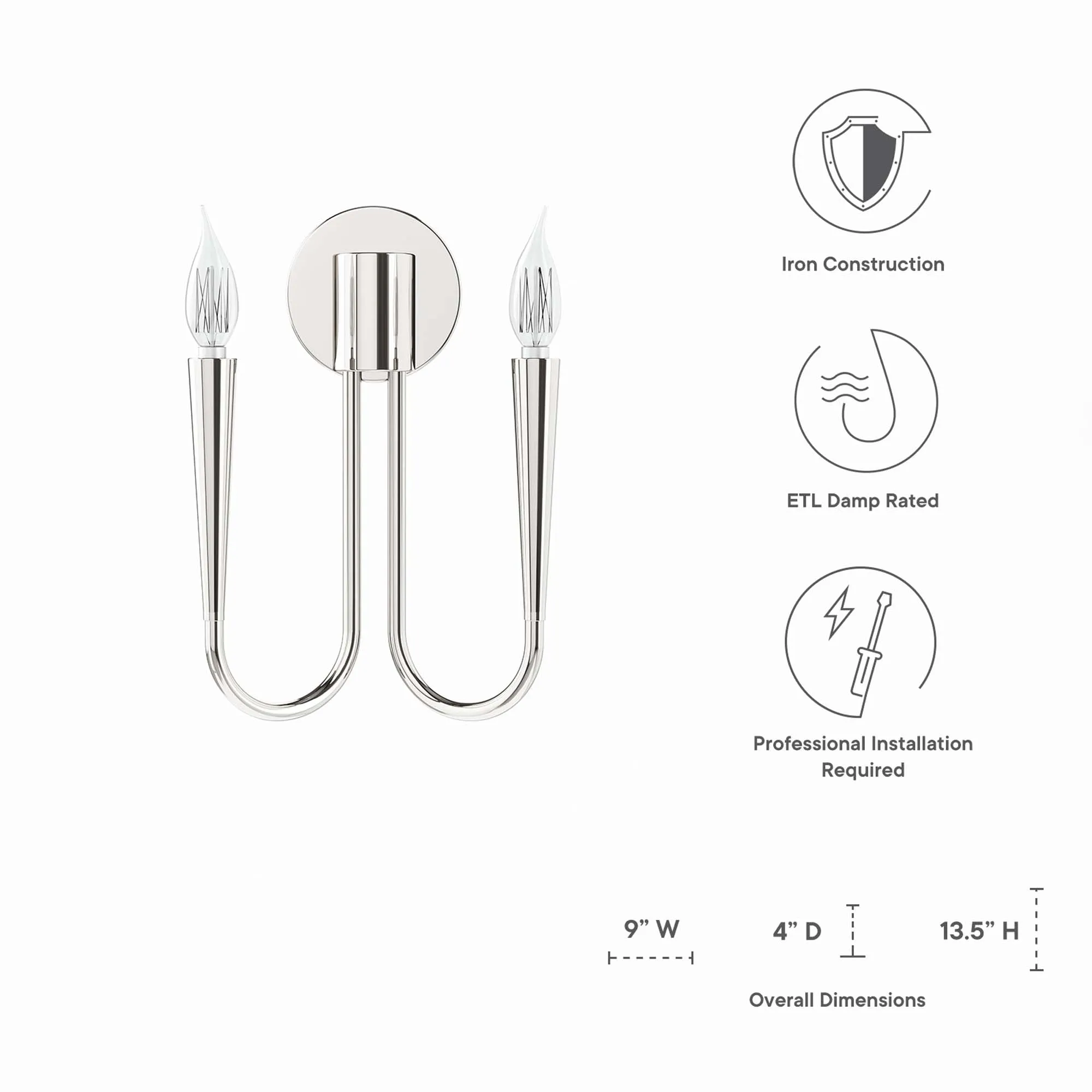 Penrose 2-Light Wall Sconce by Modway