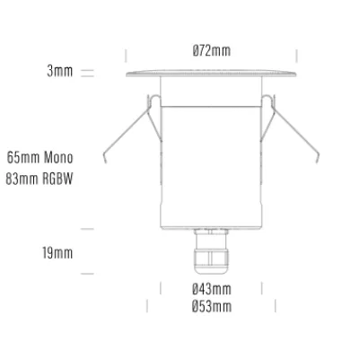 Powder Coated Aluminium Deck Light