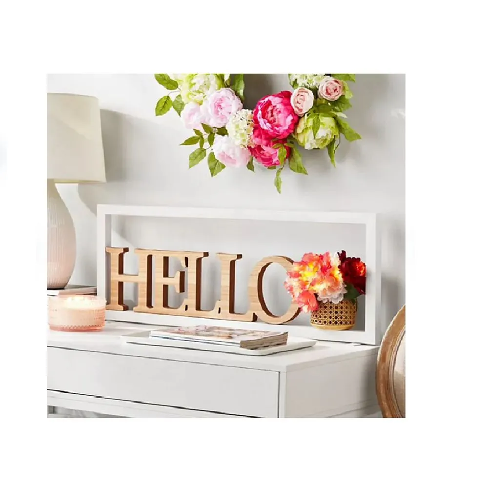 Pre-Lit Hello Decor