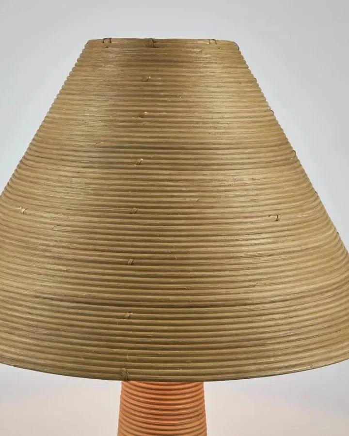 Rattan Cone Shade Floor Lamp