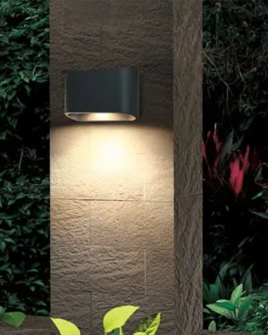 Sandy Anthracite Exterior Down Wall Light