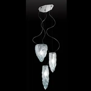 Siderale Aquamarine Murano Glass  Stairwell Light From Venini