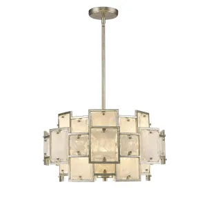 Skyler 6 Light Pendant - Silver Leaf