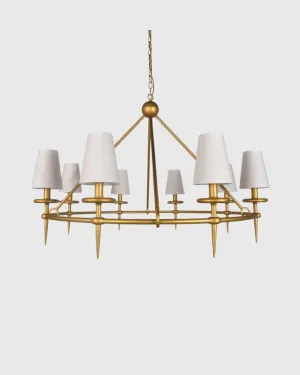 Sleek Brushed Gold Chandelier