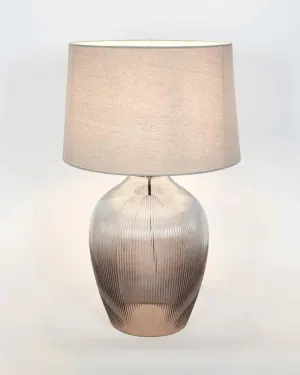 Smoked Glass Base Table Lamp