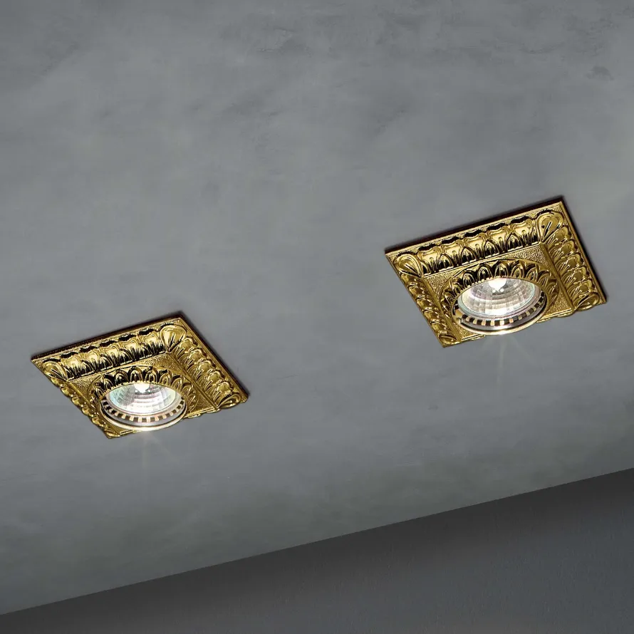 Square Brass Spot Lights in a choice of finishes
