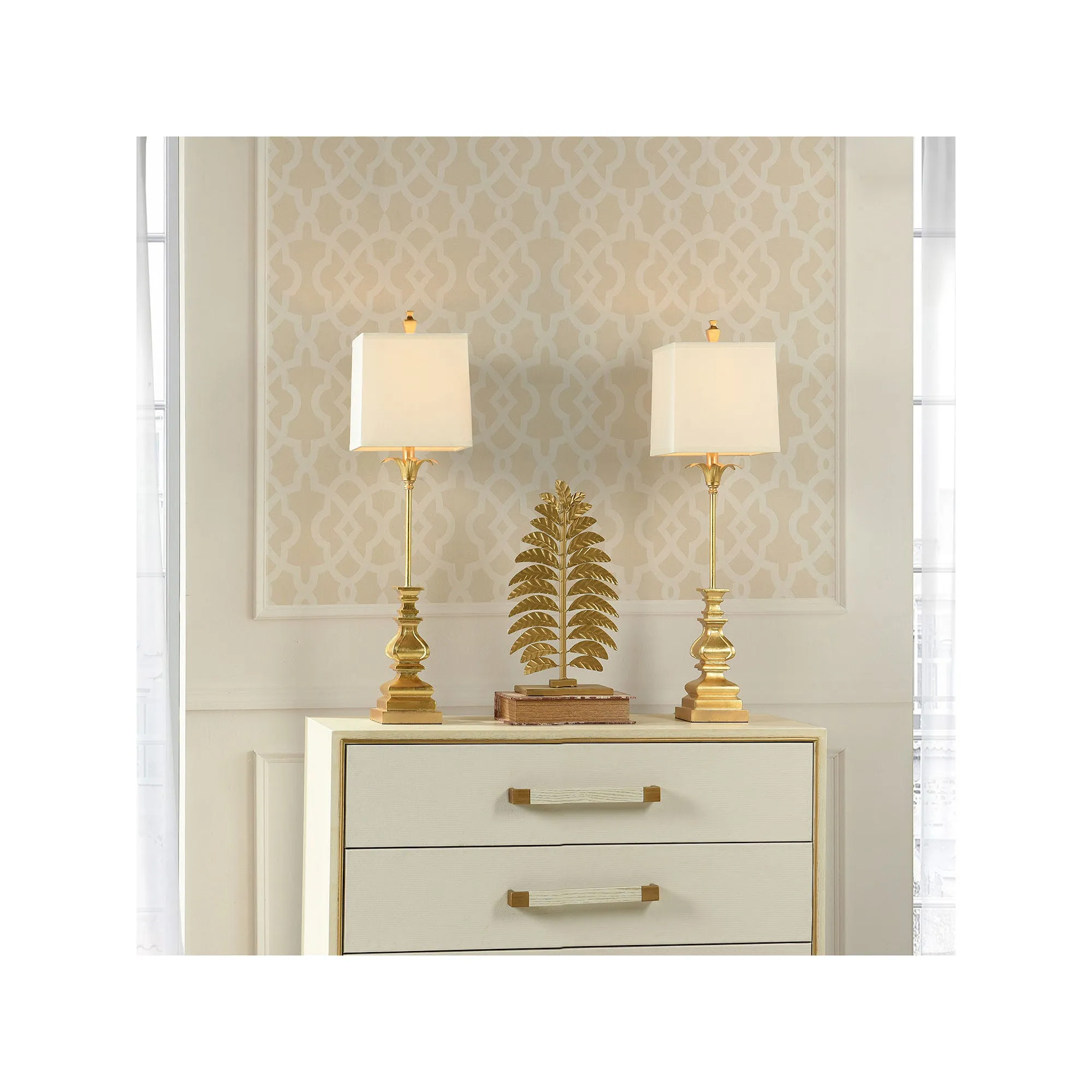 Stylecraft 33.5" Silanti 2-Pc. Lamp Set - GOLD ONE SIZE
