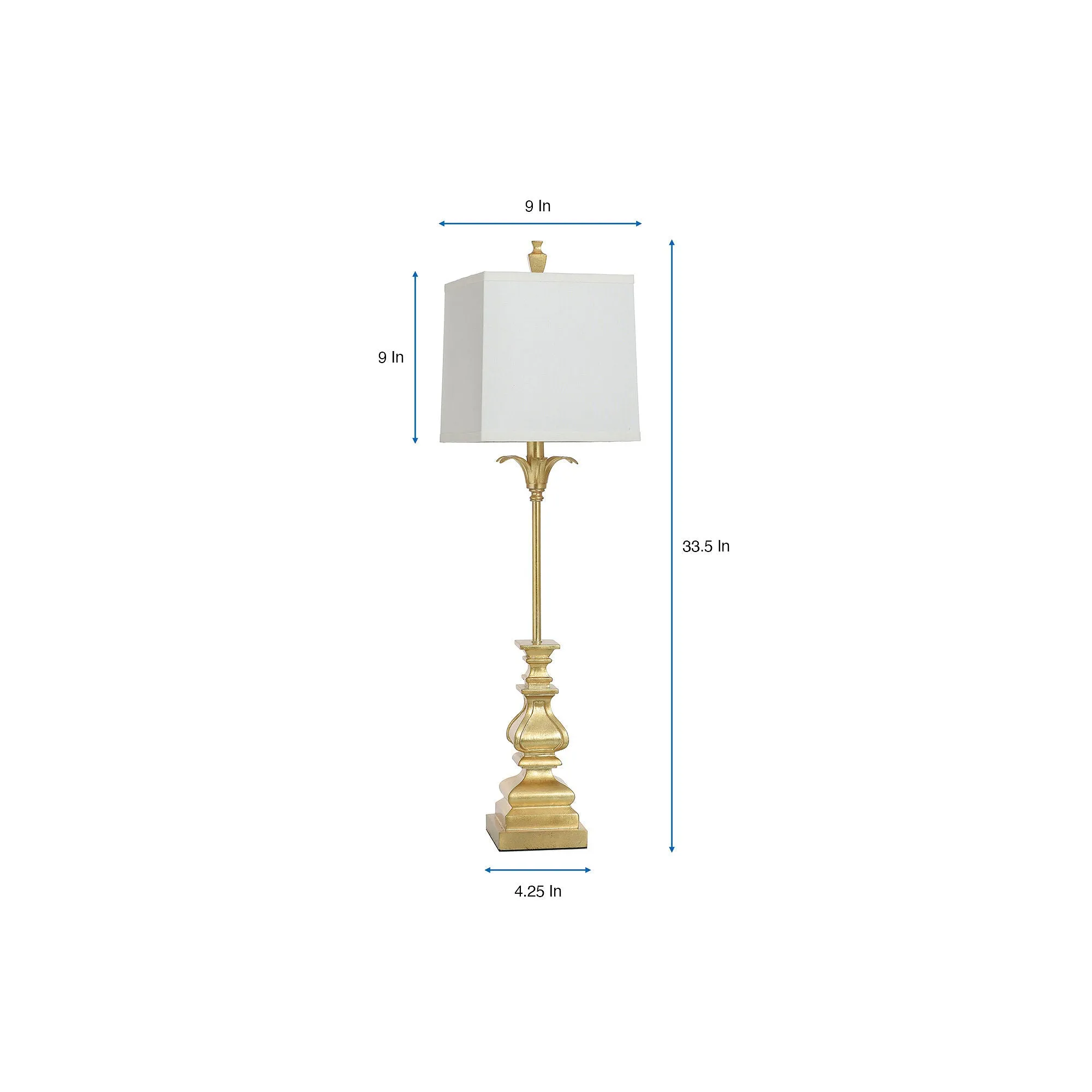 Stylecraft 33.5" Silanti 2-Pc. Lamp Set - GOLD ONE SIZE