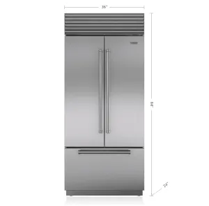 Sub-Zero BI36UFDIDSPH 36" Classic French Door Refrigerator/Freezer With Internal Dispenser