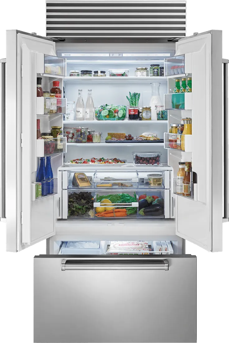 Sub-Zero BI36UFDIDSPH 36" Classic French Door Refrigerator/Freezer With Internal Dispenser