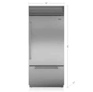 Sub-Zero BI36USPHLH 36" Classic Over-And-Under Refrigerator/Freezer
