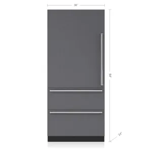 Sub-Zero IT36CIIDLH 36" Designer Over-And-Under Refrigerator/Freezer With Internal Dispenser And Ice Maker - Panel Ready