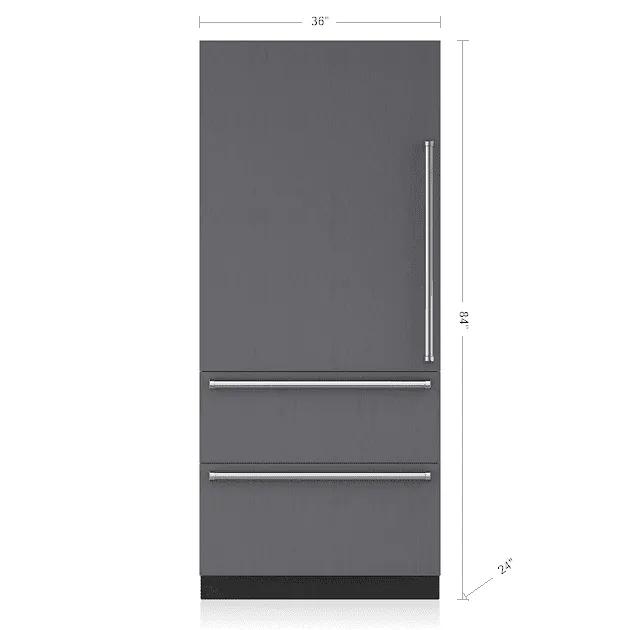 Sub-Zero IT36CIIDLH 36" Designer Over-And-Under Refrigerator/Freezer With Internal Dispenser And Ice Maker - Panel Ready