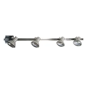 Sunset Lighting Track Head Kit F2953-80-4BN Four Brushed Nickel Heads with Brushed Nickel Track