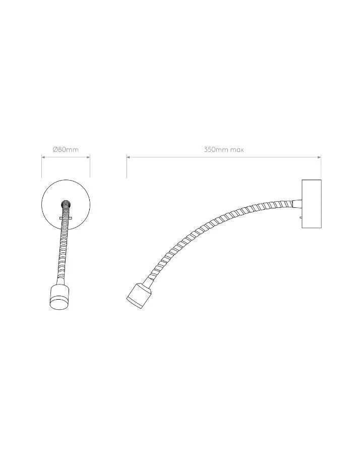 Switched Metal LED Wall Light