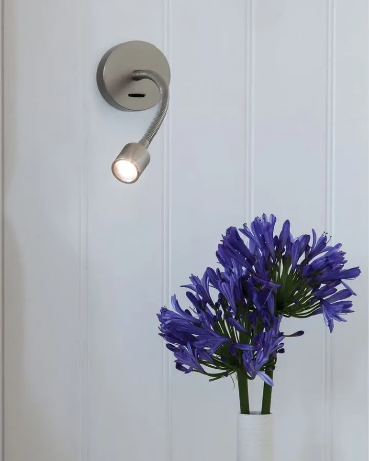 Switched Metal LED Wall Light