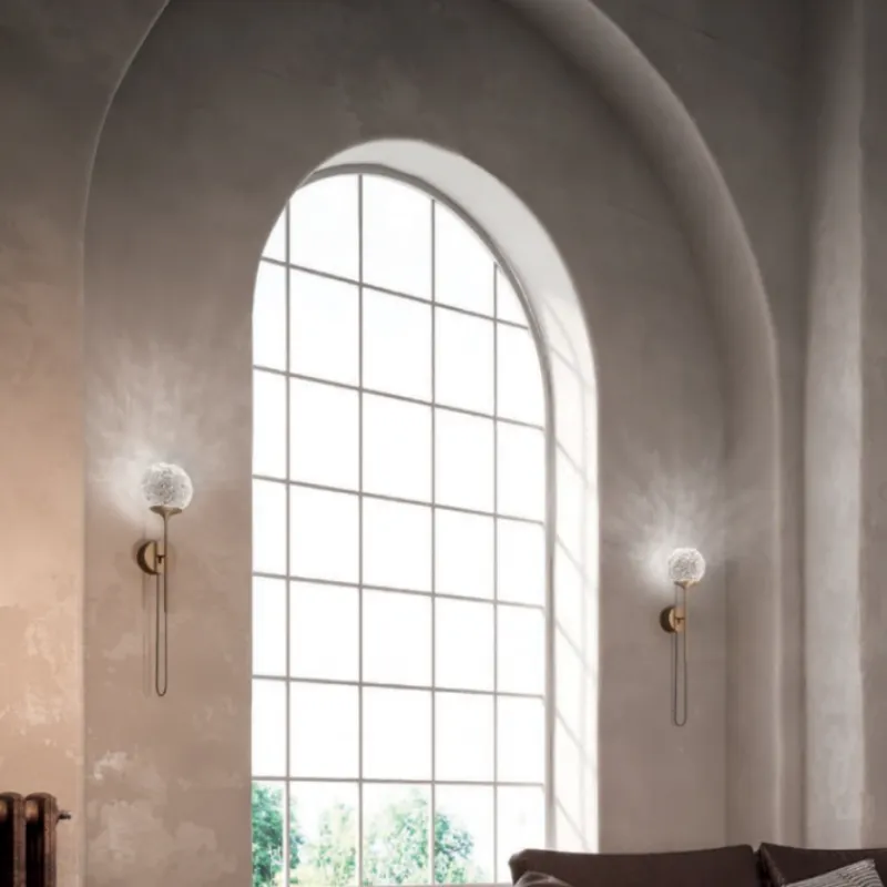 Textured Mouth-Blown Glass Wall Light