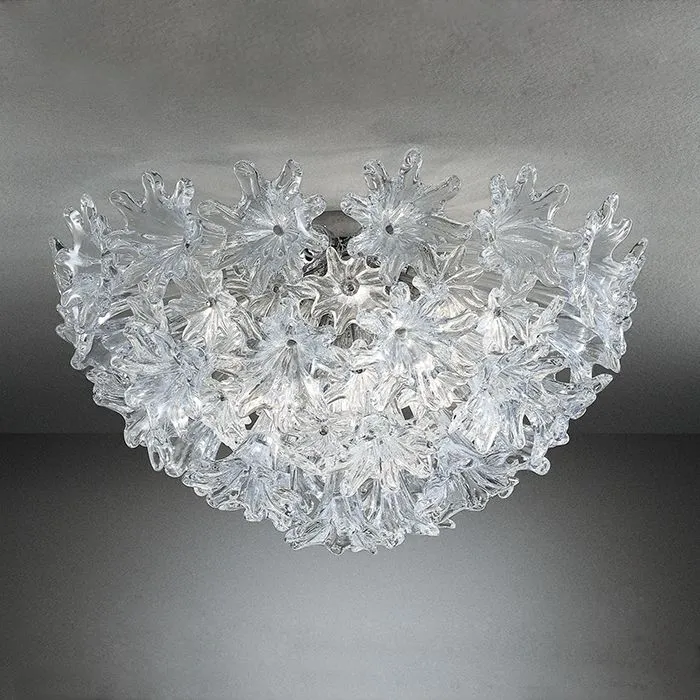 The Iconic 60 Cm Esprit Flush Ceiling Light From Venini In Murano Glass