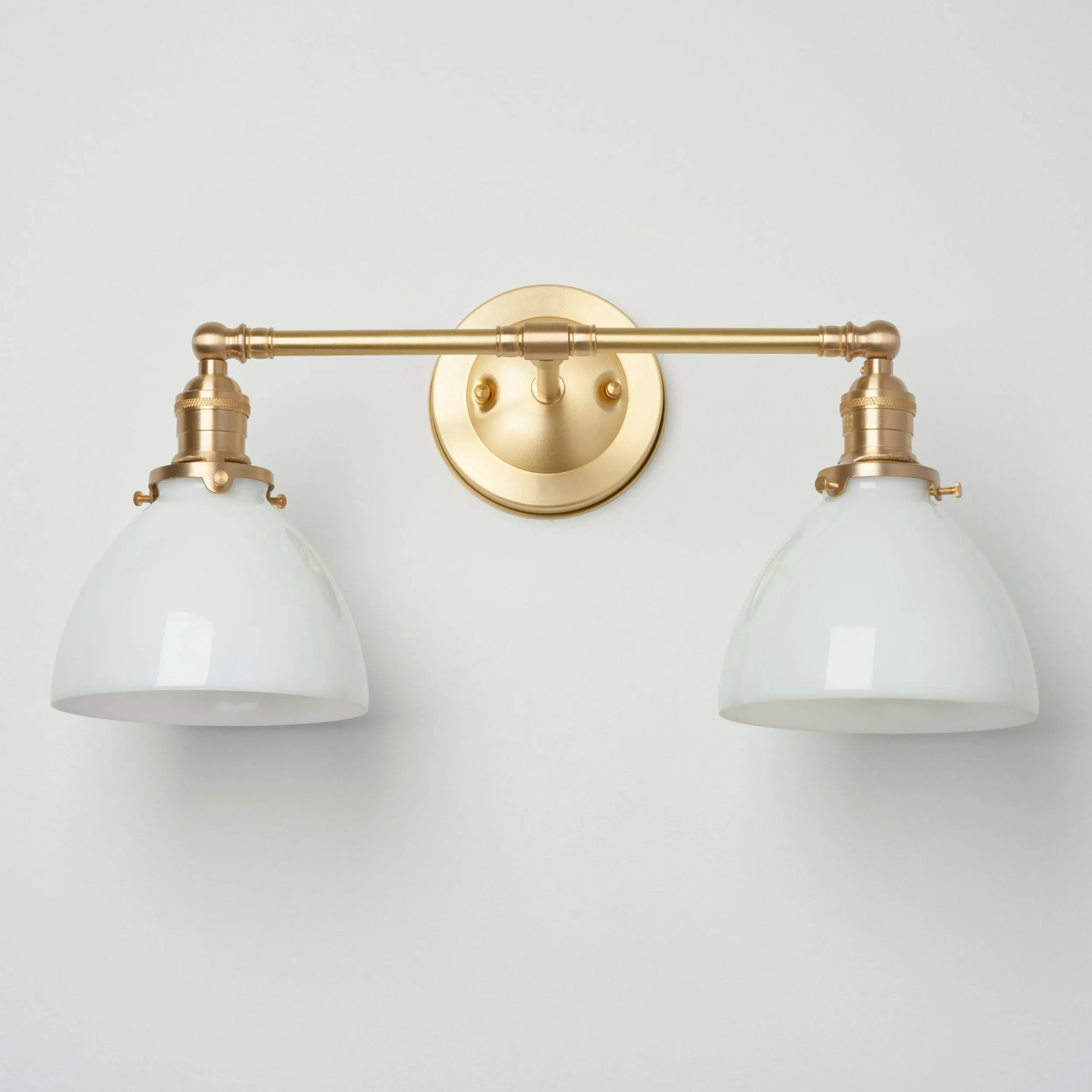 Thetford (Opal) | 2-Shade Cross Bar Sconce