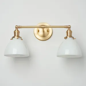 Thetford (Opal) | 2-Shade Cross Bar Sconce
