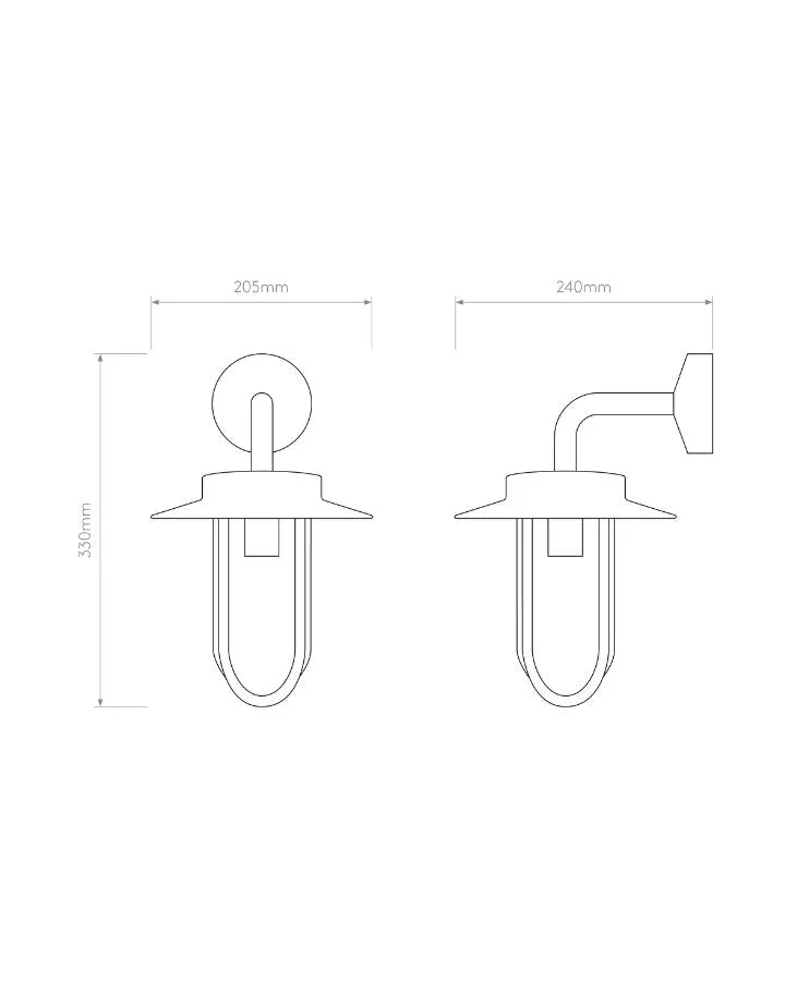 Transitional Industrial Exterior Wall Light
