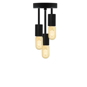 Triple Flush Mount: Modern Black