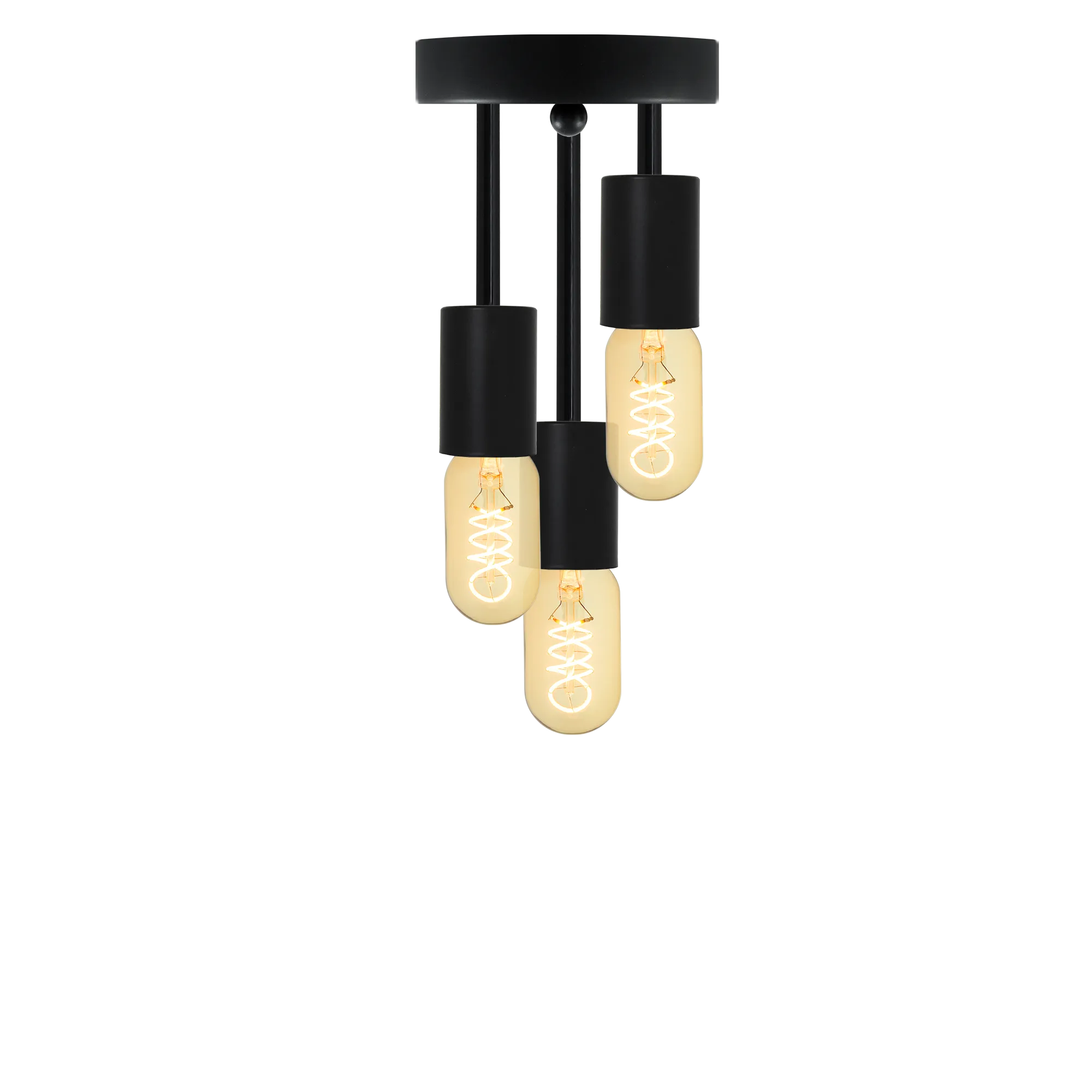 Triple Flush Mount: Modern Black
