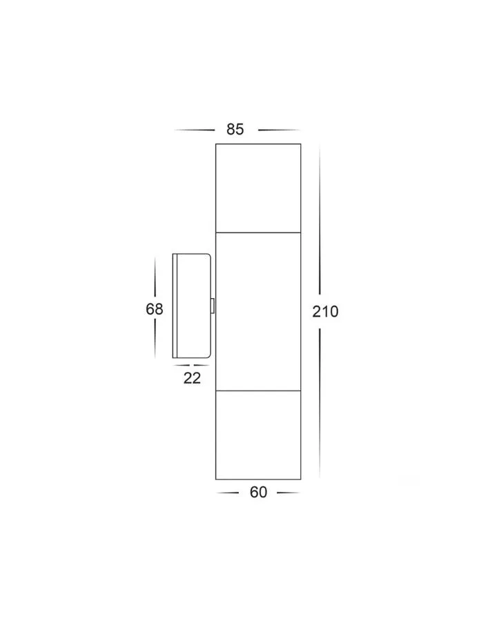 Up & Down Pillar Light | Assorted Finish | TRIColour