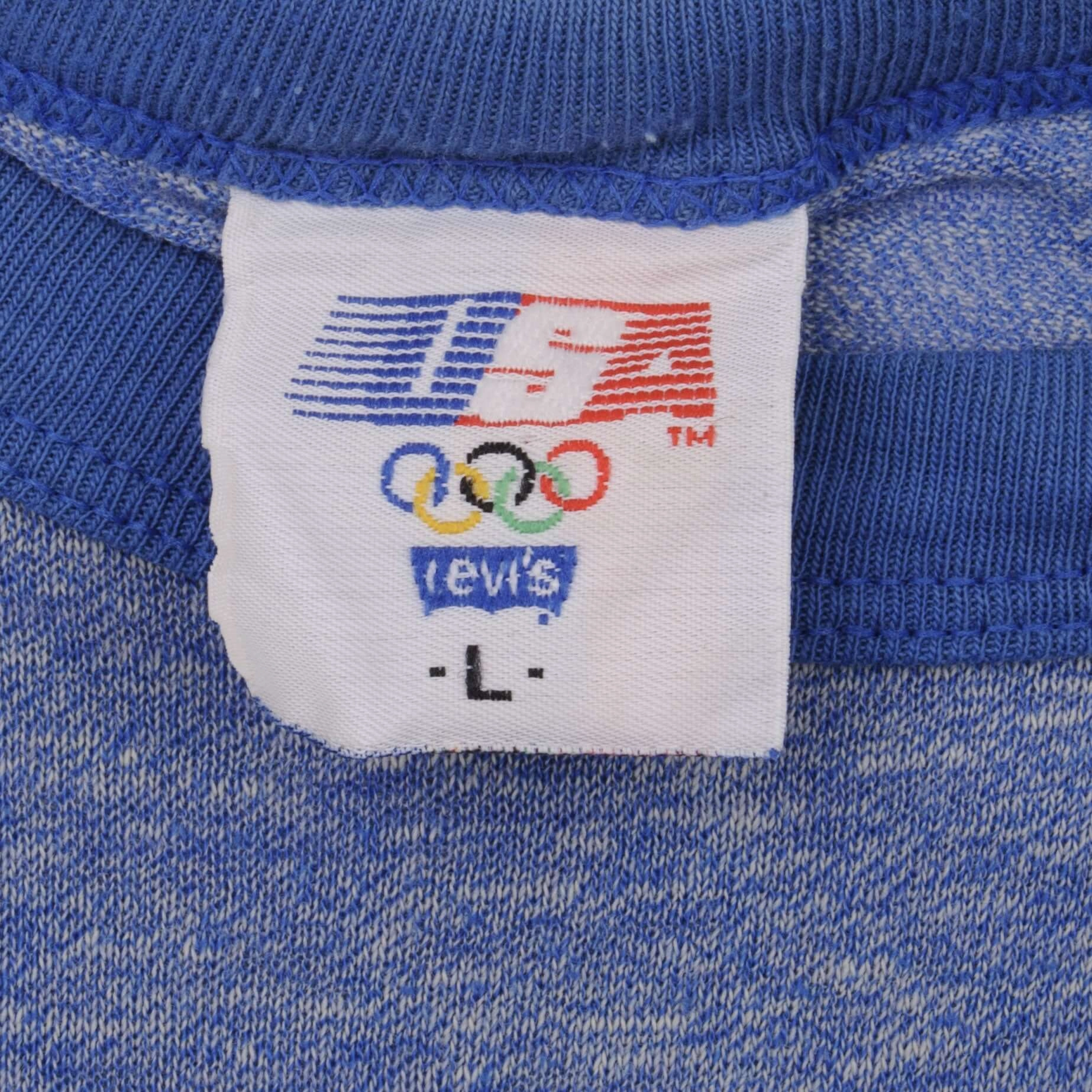 VINTAGE LEVIS 1980S OLYMPICS TEE SHIRT SIZE MEDIUM MADE IN USA