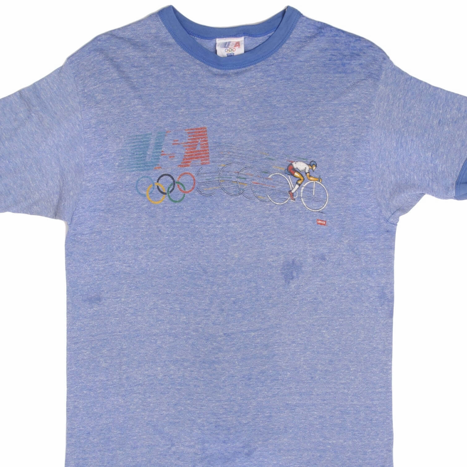 VINTAGE LEVIS 1980S OLYMPICS TEE SHIRT SIZE MEDIUM MADE IN USA