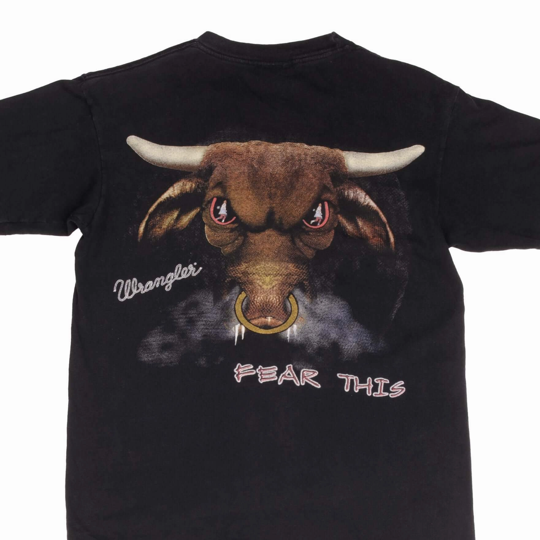 VINTAGE WRANGLER BULL RODEO 1990S TEE SHIRT SIZE MEDIUM MADE IN USA